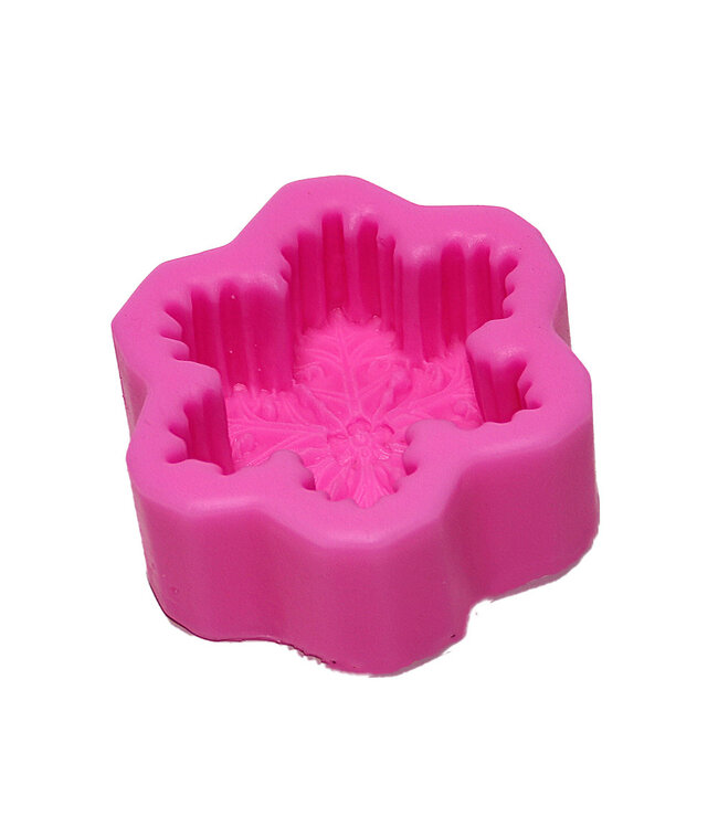 Siliconen kaarsenmal Sneeuwvlok 65x65x25 mm - Kaarsen maken