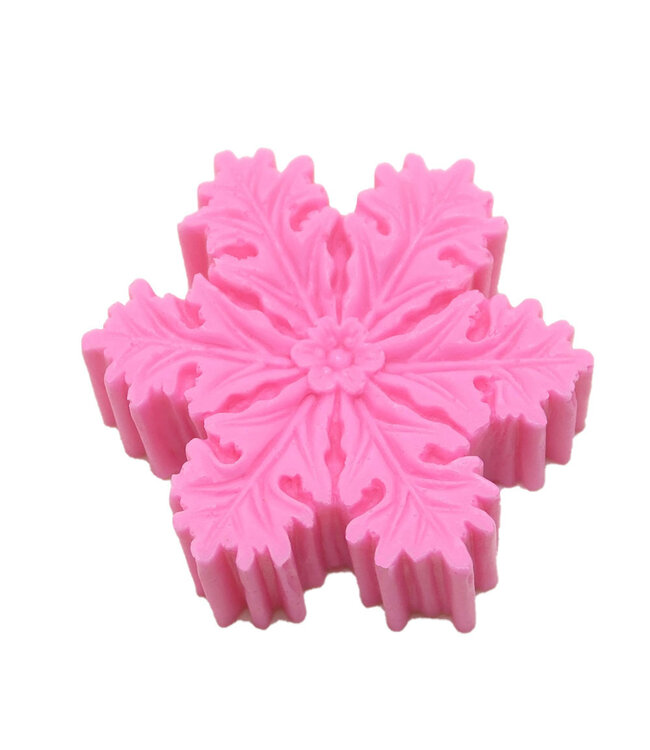 Siliconen kaarsenmal Sneeuwvlok 65x65x25 mm - Kaarsen maken