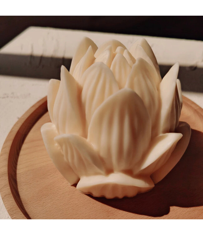 Siliconen kaarsenmal Grote Lotus bloem 120x100 mm - Kaarsen maken