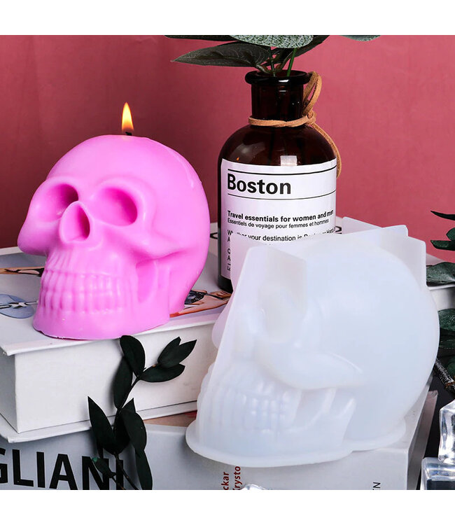 Siliconen kaarsenmal Skull 110x80 mm - Kaarsen maken