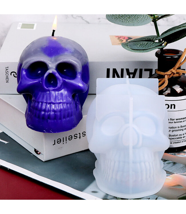 Siliconen kaarsenmal Skull 110x80 mm - Kaarsen maken