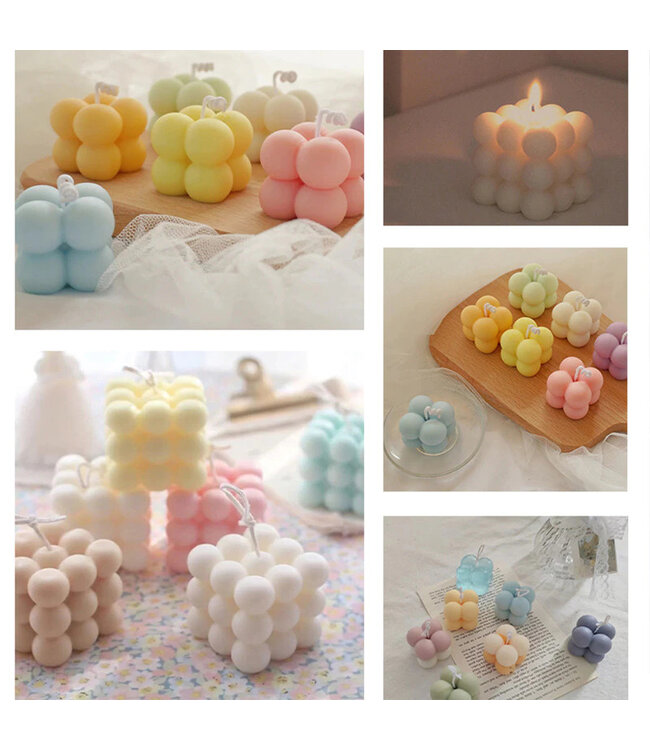 Siliconen kaarsenmal Mini Bubble 40x40x35 mm - Kaarsen maken