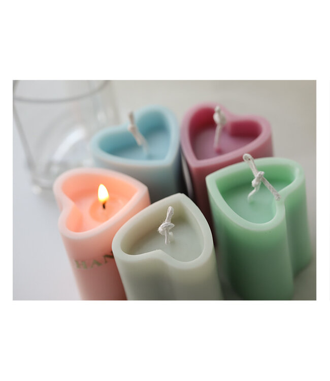 Kaarsenmal Hartpilaar klein 60x49 mm  - Kaarsen maken