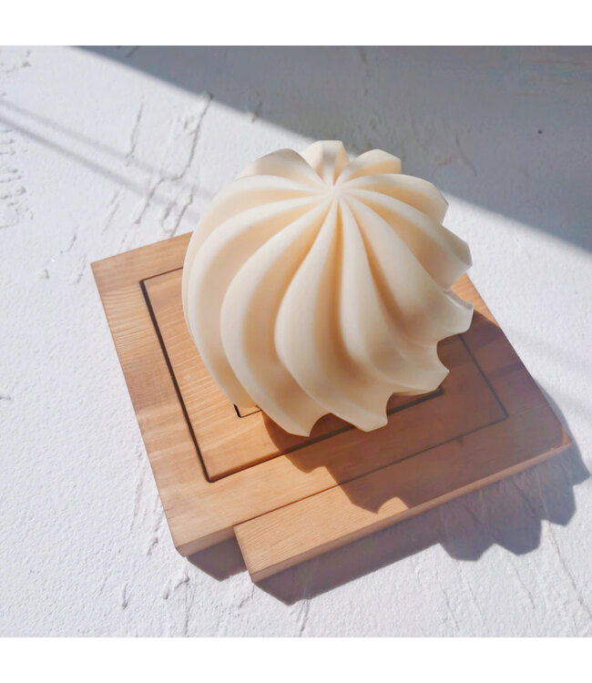 Siliconen kaarsenmal Grote Swirl Ball 110x100 mm - Kaarsen maken