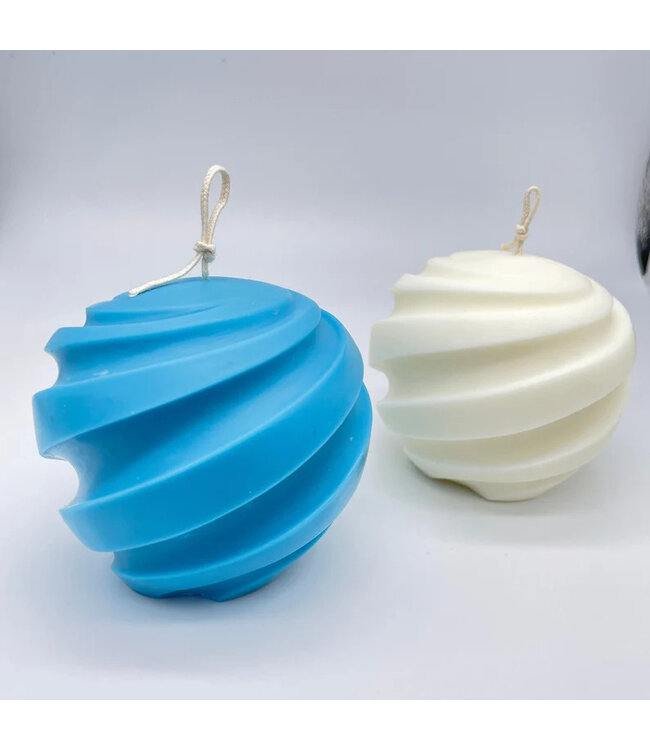 Siliconen kaarsenmal Spiraal Bol 85x73 mm - Kaarsen maken