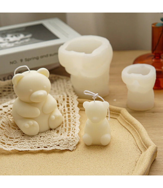 Siliconen kaarsenmal Grote Beer 98x78 mm - Kaarsen maken