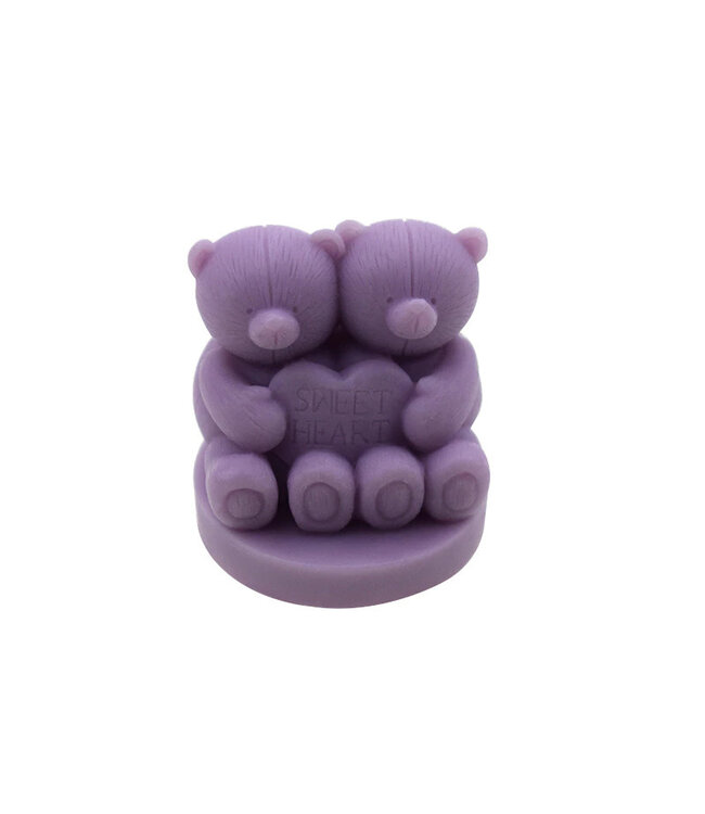 Siliconen kaarsenmal Lovely Teddybears 50x56 mm - Kaarsen maken