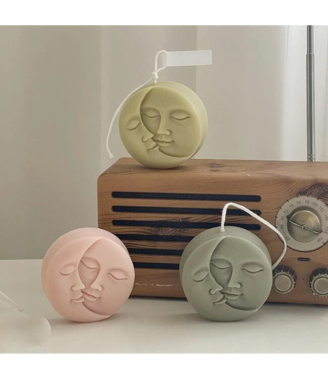 Siliconen kaarsenmal Maantjes 90x30 mm - Kaarsen maken