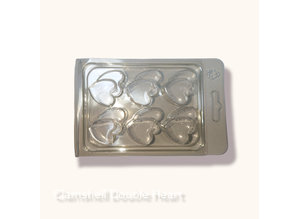 Clamshells Double Heart - 1 st.  - Zelf waxmelts maken