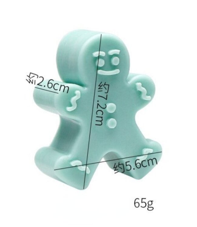 Siliconen kaarsenmal Gingerbread Man 83x68x32 mm - Kaarsen maken