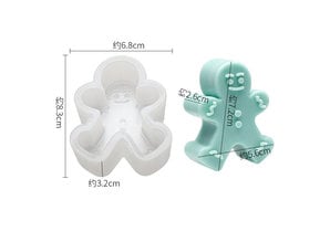 Siliconen kaarsenmal Gingerbread Man 83x68x32 mm - Kaarsen maken