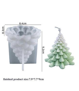 Siliconen kaarsenmal Christmas Tree Small 92x83 mm