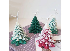 Siliconen kaarsenmal Christmas Tree Small 92x83 mm - Kaarsen maken