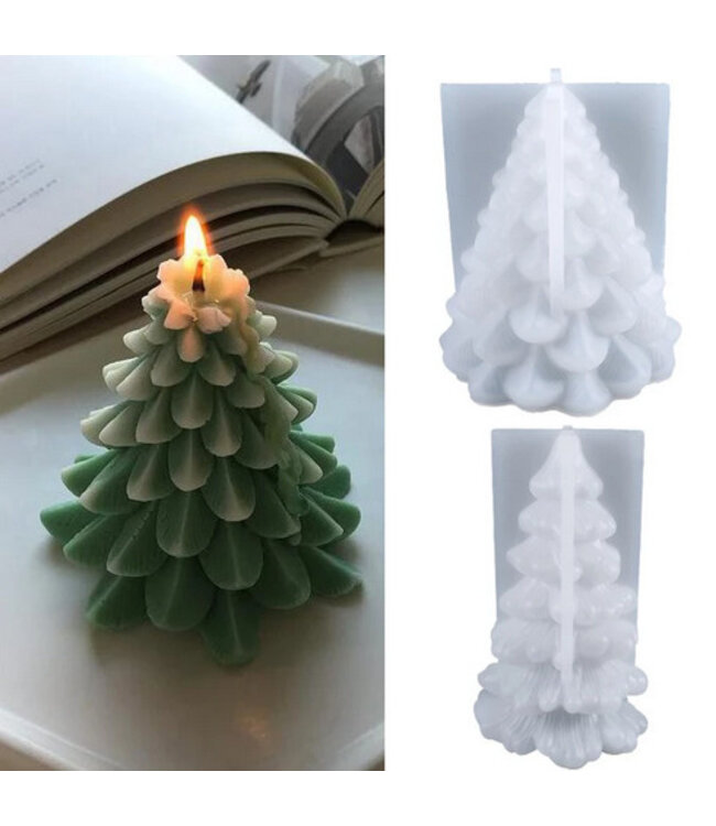 Siliconen kaarsenmal Christmas Tree Small 92x83 mm - Kaarsen maken