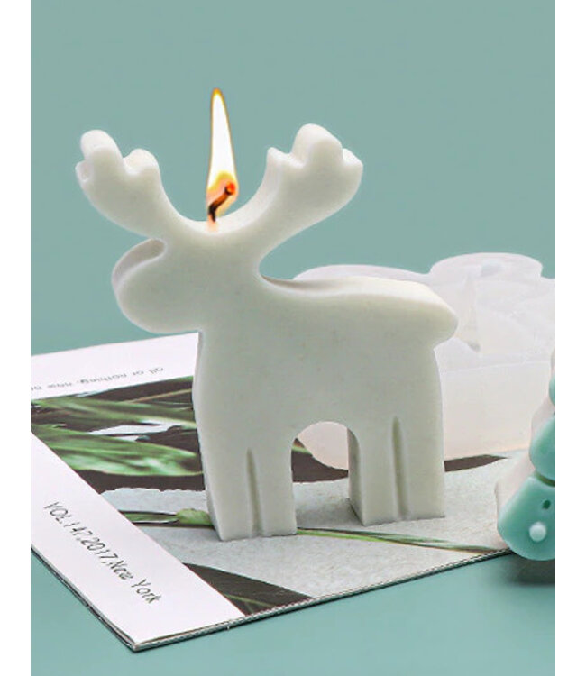 Siliconen kaarsenmal Moose 125x117 mm - Kaarsen maken