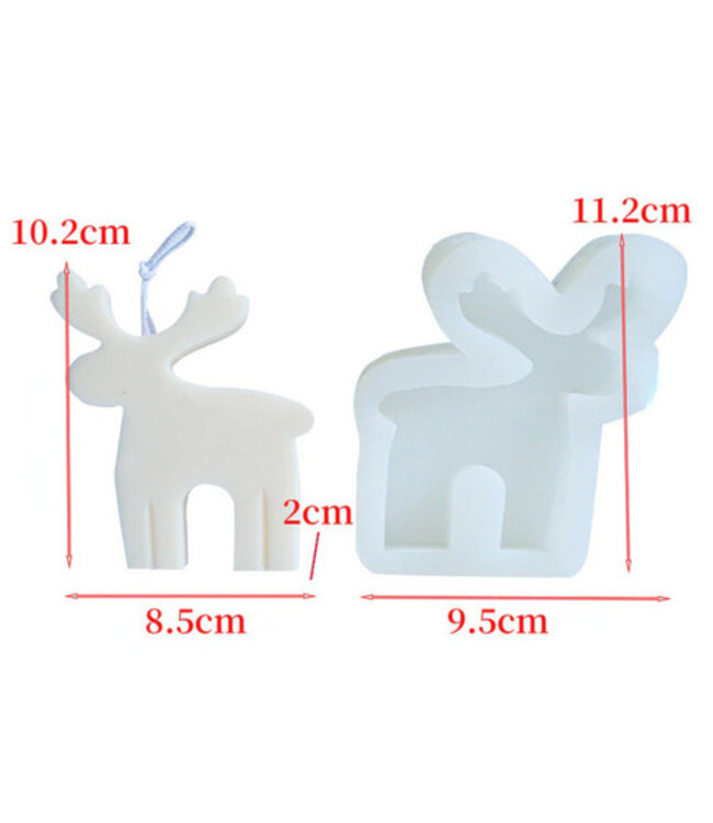 Siliconen kaarsenmal Moose 125x117 mm - Kaarsen maken