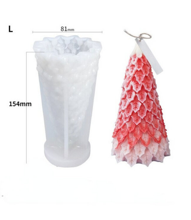 Siliconen kaarsenmal Christmas Tree 154x81 mm - Kaarsen maken