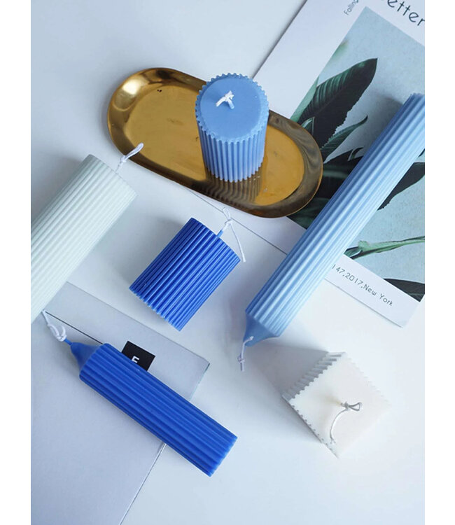 Kaarsenmal Klokaars Ribbel Ø 42 x162 mm  - Kaarsen benodigdheden