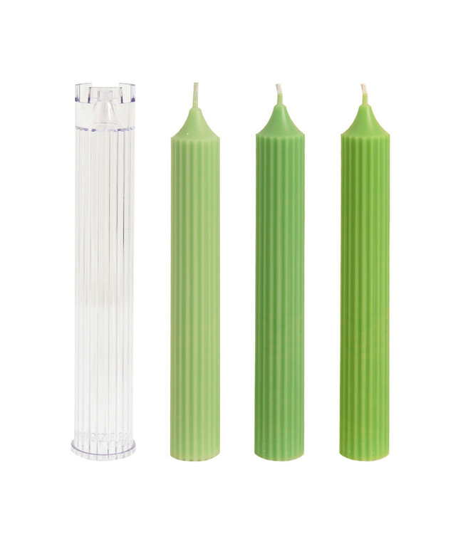 Kaarsenmal Klokaars Ribbel Ø 29 x194 mm  - Kaarsen benodigdheden