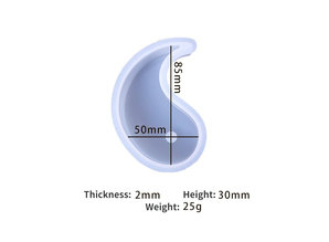 Siliconen kaarsenmal Ying Yang (2 st.) 50x85 mm - Kaarsen maken