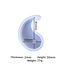 Siliconen kaarsenmal Ying Yang (2 st.) 50x85 mm - Kaarsen maken