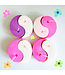 Siliconen kaarsenmal Ying Yang (2 st.) 50x85 mm - Kaarsen maken