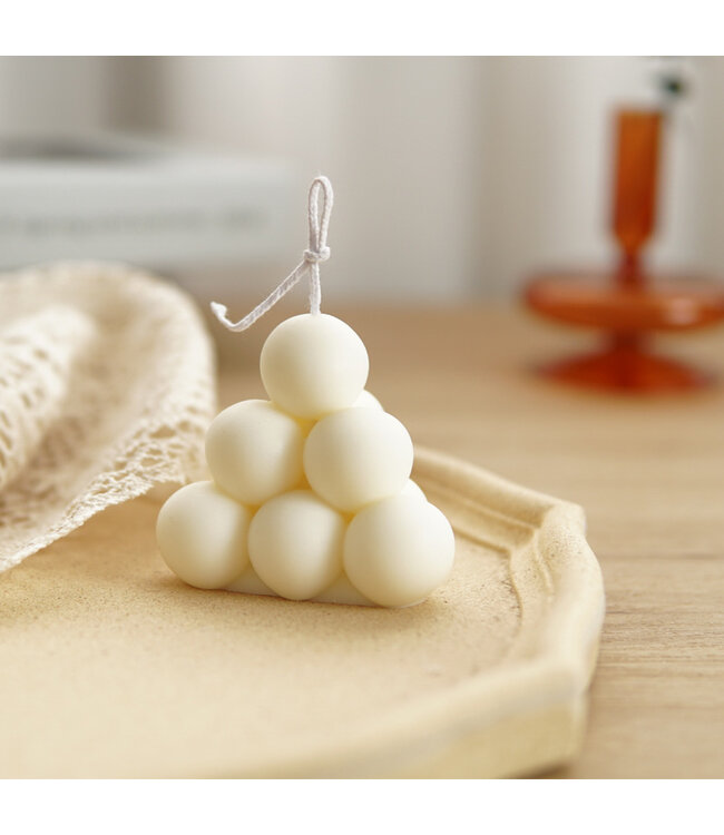 Siliconen kaarsenmal Bubble Piramide 69x93 mm - Kaarsen maken