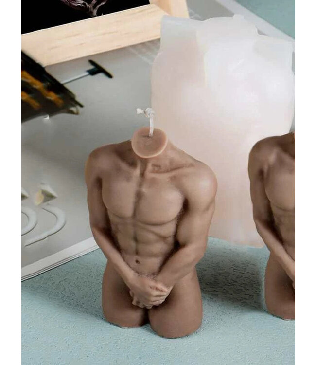 Siliconen kaarsenmal Mannenlichaam 95 x 65 mm - Kaarsen maken
