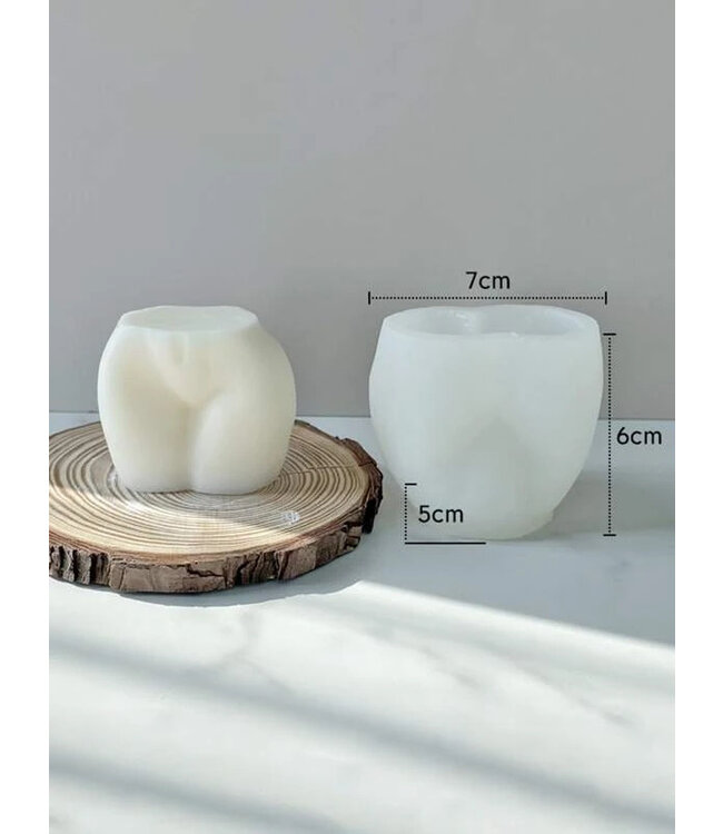 Siliconen kaarsenmal Torso Booty 70x60x50 mm - Kaarsen maken