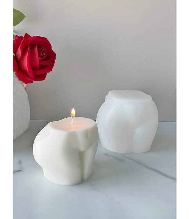 Siliconen kaarsenmal Torso Booty 70x60x50 mm - Kaarsen maken