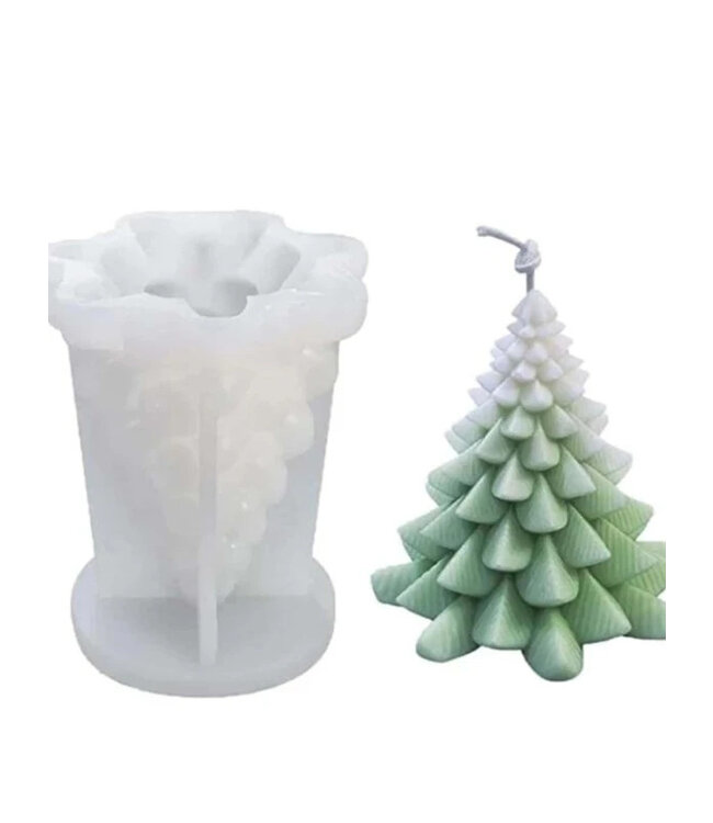 Siliconen kaarsenmal Christmas Tree Small 85x82 mm - Kaarsen maken