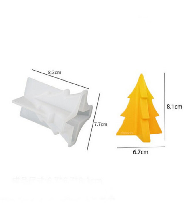Siliconen kaarsenmal Christmas Tree Cross Small 83x77 mm - Copy - Kaarsen maken