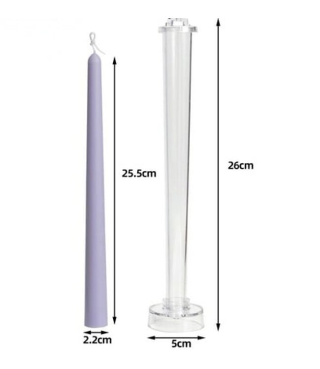 Kaarsenmal Dinerkaars Ø 22 x 255 mm - Kaarsen benodigdheden