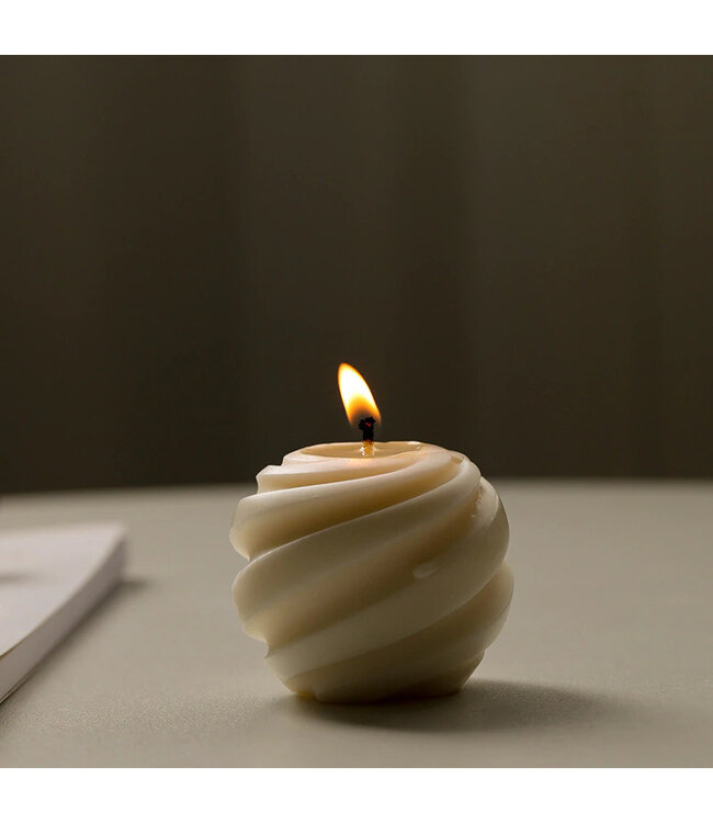 Siliconen kaarsenmal Spiraal Bol Klein 58x50 mm - Kaarsen maken