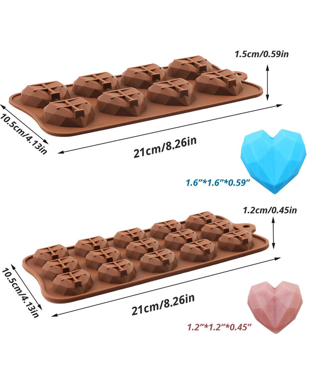 Siliconenmal voor Waxmelts - Hart Abstract - Zelf waxmelts maken