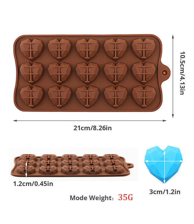 Siliconenmal voor Waxmelts - Hart Abstract - Zelf waxmelts maken