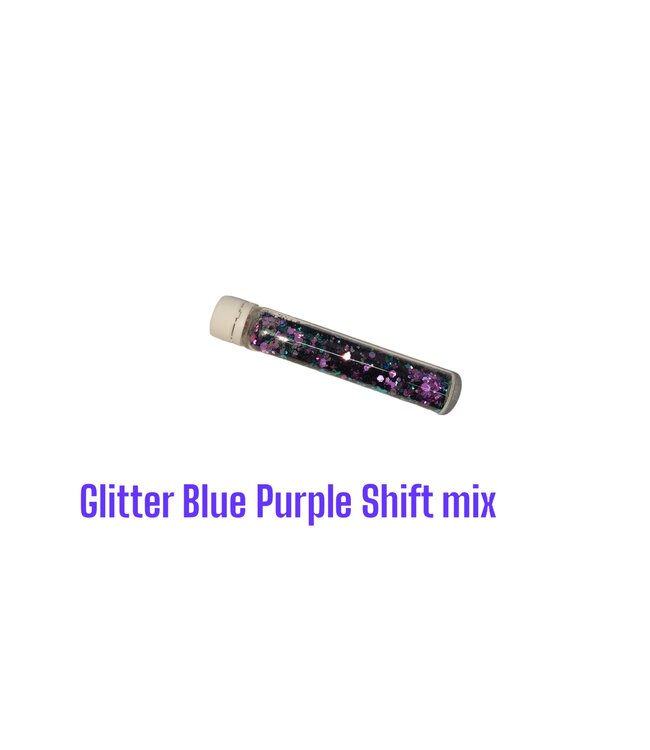 Glitter Blue Purple shift mix - 10 gram - Zelf waxmelts maken