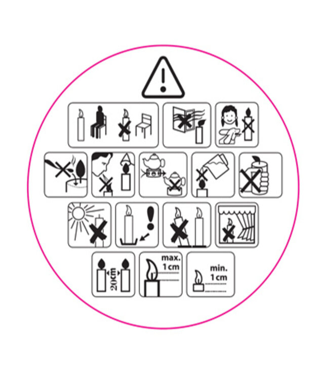 Veiligheidsstickers voor kaarsen - 20 st. - Kaarsen maken