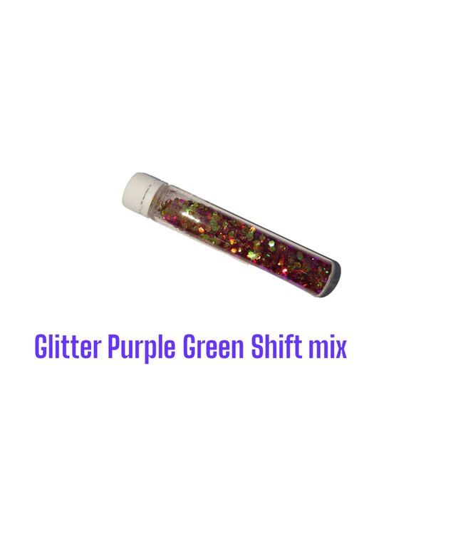 Glitter Purple Green shift mix - 10 gram - Zelf waxmelts maken