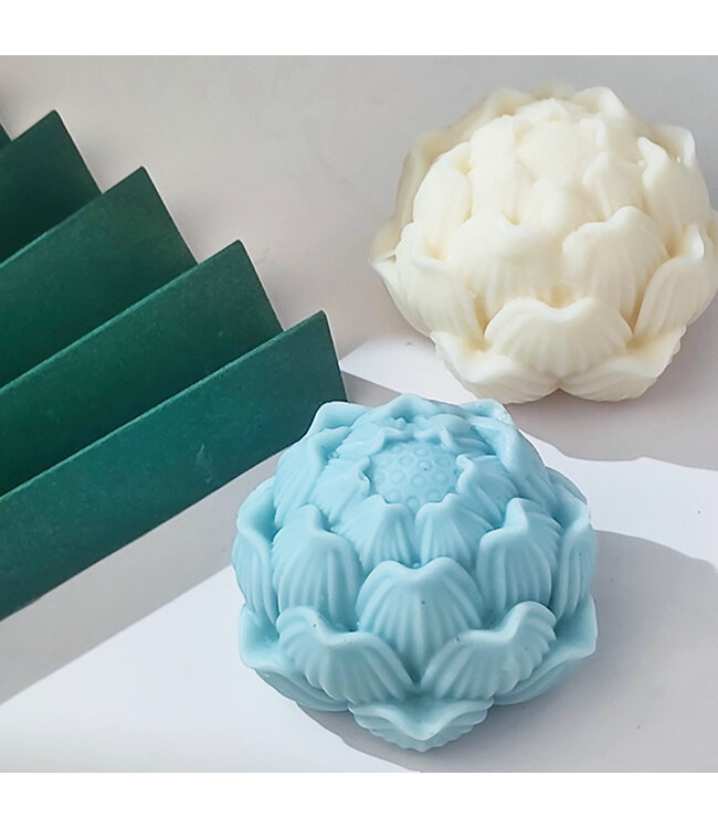 Siliconen kaarsenmal Lotus 75x48 mm - Kaarsen maken