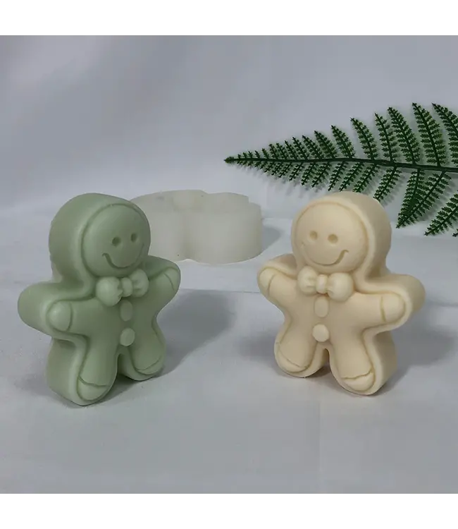 Siliconen kaarsenmal Gingerbread Man 95x80x30 mm - Kaarsen maken