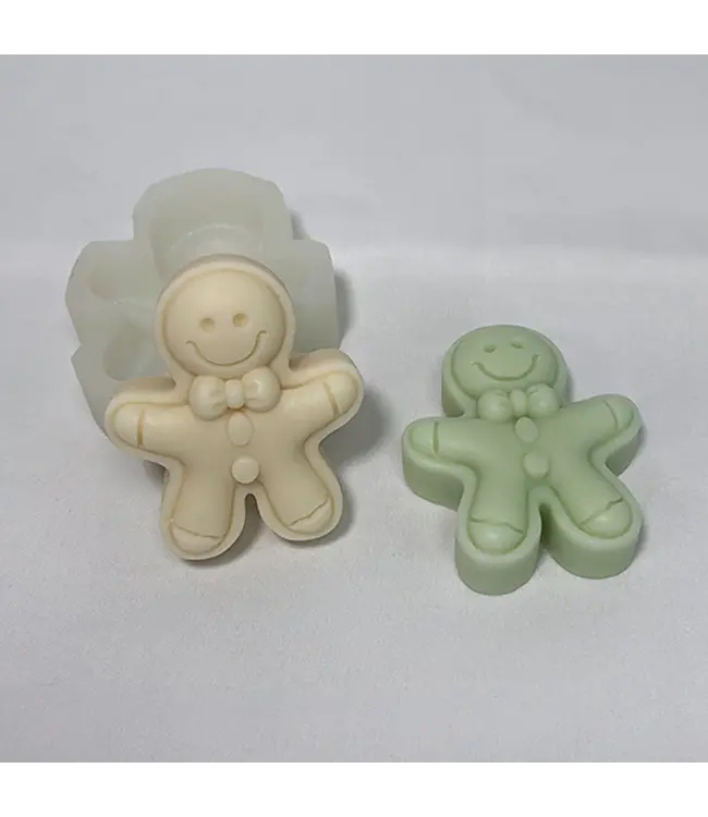 Siliconen kaarsenmal Gingerbread Man 95x80x30 mm - Kaarsen maken