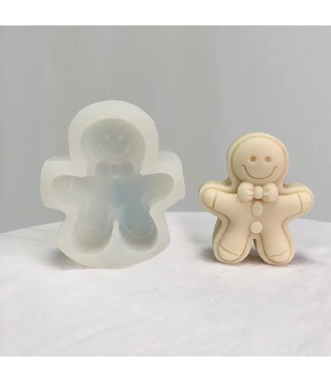 Siliconen kaarsenmal Gingerbread Man 95x80x30 mm - Kaarsen maken