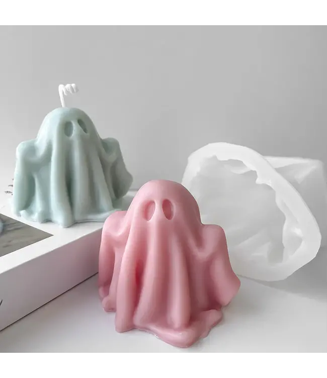 Siliconenmal Scary Ghost 101x91x81 mm - Kaarsen benodigdheden