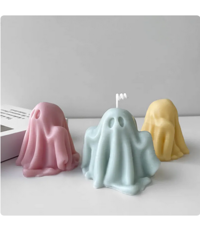 Siliconenmal Scary Ghost 101x91x81 mm - Kaarsen benodigdheden