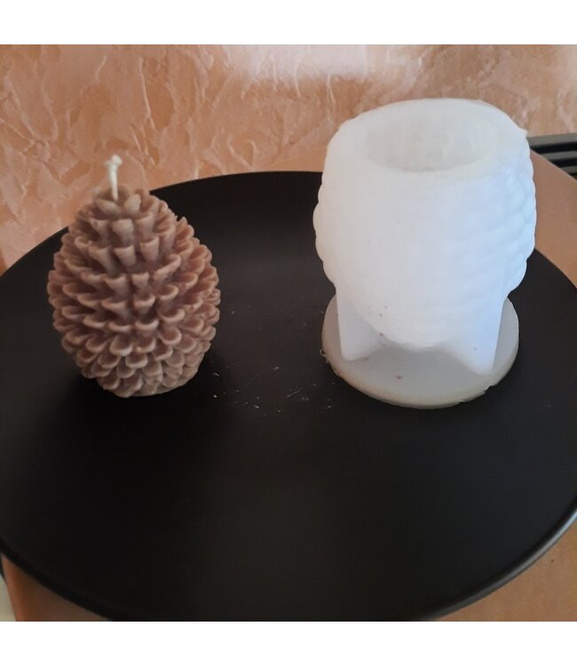 Siliconen kaarsenmal Dennenappel 72x65x62 mm - Kaarsen maken