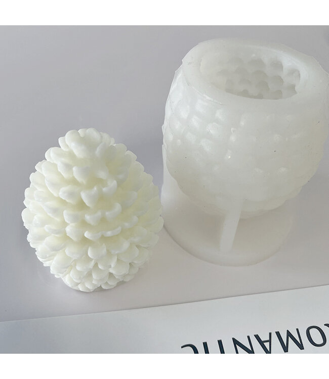 Siliconen kaarsenmal Dennenappel 72x65x62 mm - Kaarsen maken