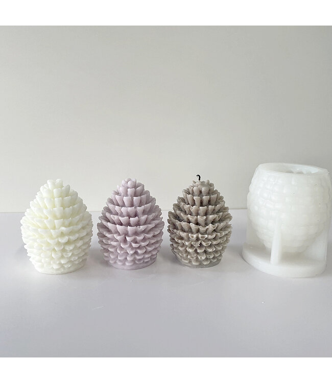 Siliconen kaarsenmal Dennenappel 72x65x62 mm - Kaarsen maken