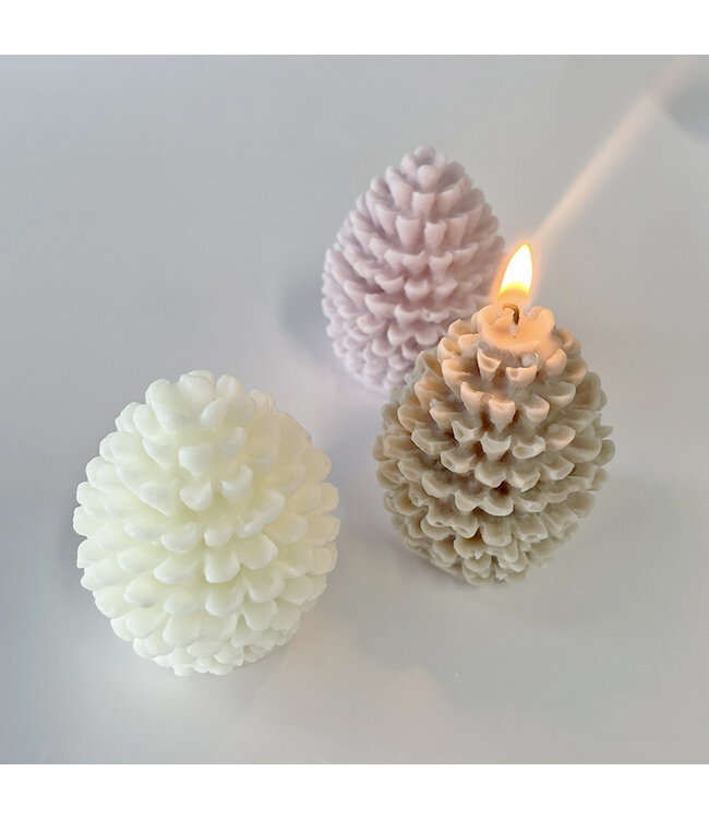 Siliconen kaarsenmal Dennenappel 72x65x62 mm - Kaarsen maken