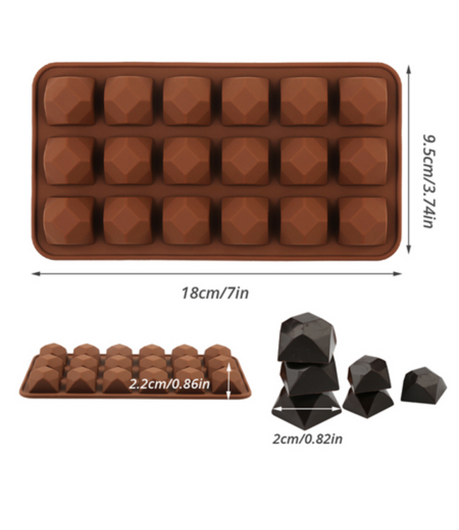 Siliconenmal voor Waxmelts - Kubus - Zelf waxmelts maken